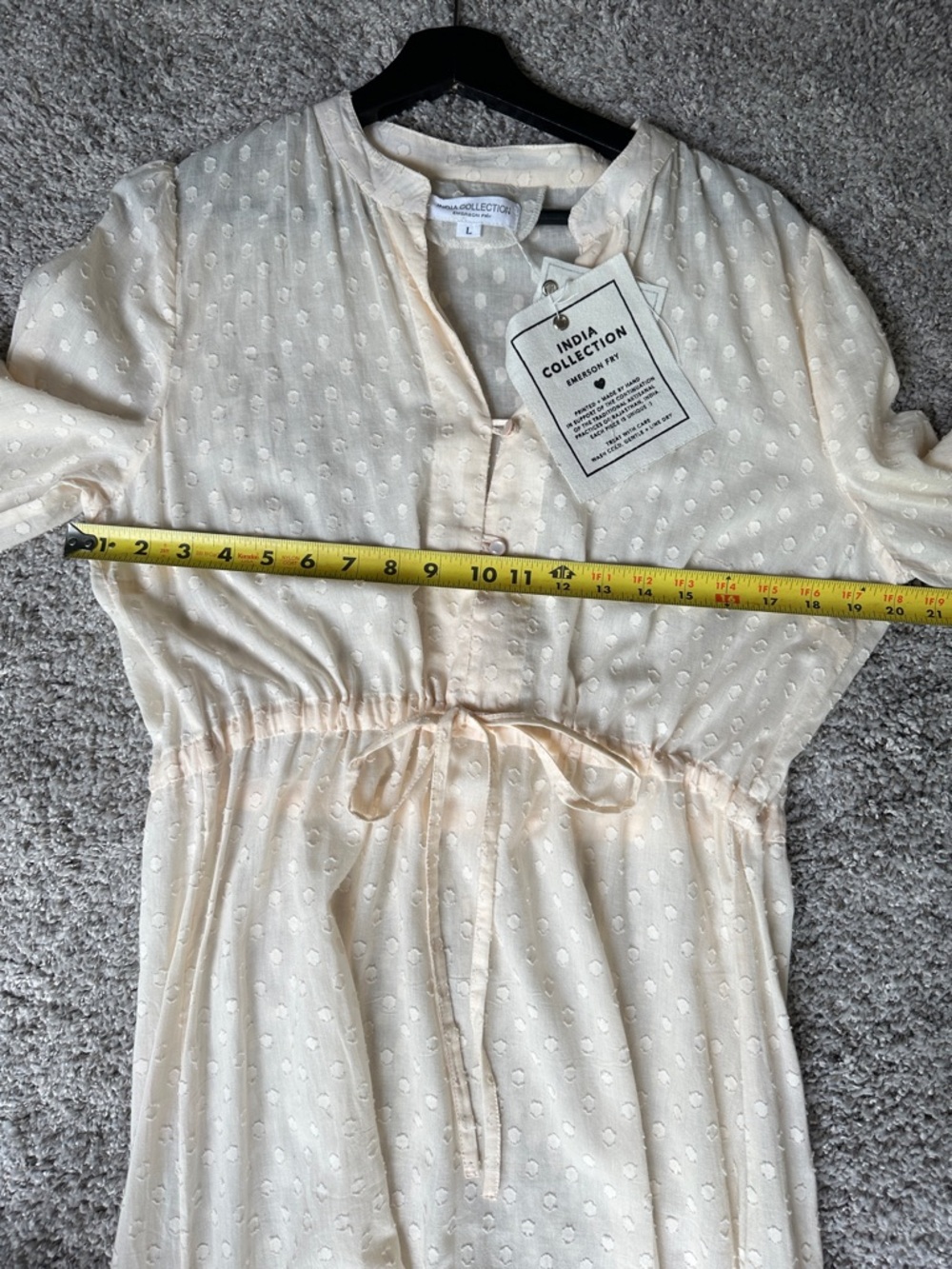 Emerson Fry India Collection Frances Dress 2- Salt size L NEW - Picture 7 of 8
